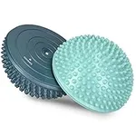 Navaris 2x Hedgehog Balance Pods - Set of 2 Spiky Fitness Domes for Sports, Foot Massage, Stability Training, Balancing in Multiple Colors