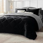 Bedsure Black Comforter Set Queen -