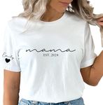 Custom Mama Shirt with Kids Names o