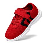 EvinTer Toddler Shoes Little Kid Boys Girls Running Sports Sneakers Red