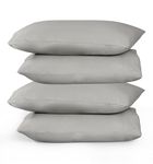 Home Beyond & HB design - 4-Pack Premium Pillowcase Set (King Size, 20x40-Inch, Grey) - Super Soft Microfiber Bed Pillow Covers with Envelop Closure - Wrinkle and Fade Resistant Pillow Cases