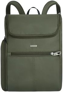 Travelon Classic Anti-Theft Small Convertible Backpack, Green, One Size, Green, One Size, Classic Anti-theft Small Convertible Backpack