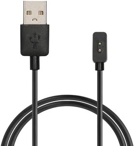 kwmobile Câble USB Compatible avec Xiaomi Redmi Watch 4 / Watch 3 Active/Watch 3 Lite câble - Câble Rechange Chargeur Fitness Tracker Montre connectée - Noir