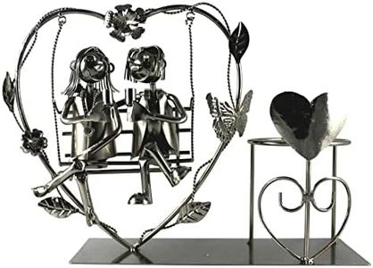 ito electronics Portabottiglie a dondolo per coppia di balli, regalo di nozze, a forma di cuore, portabottiglie di vino