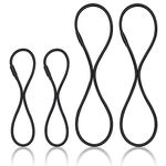 Boseen Universal Black Elastic Bands Replacement Microphone Shock Mount Holder Clamp Clip Anti-aging Silicone Ring, Set of 4 (Black)