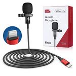 Pixel Microphone for iPhone iPad (Apple MFi-Certified) from Lavalier Microphone for iPhone Video Recording Podcast| Lapel Microphone for iPhone Omnidirectional, Compatible with Lightning Device (3m)