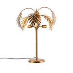 Qazqa - Art Deco Table Lamp I Table Light Gold 3-Light - Botanica- - Country - Suitable for LED E14 | 3 Light - Steel Table lamp - Suitable for Living Room I Bedroom I