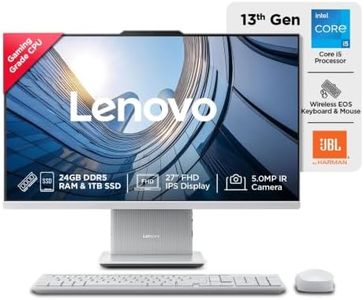 Lenovo IdeaCentre AIO Intel Core i5-13420H 27" FHD (24GB RAM/1TB SSD/Win11/Microsoft 365 Basic + Office Home 2024/3Wx2 Harman/Wireless EOS Keyboard & Mouse,Grey), F0HM00W6IN All-in-One Desktop