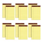 TOPS 5 x 8 Legal Pads, 12 Pack, The Legal Pad Brand, Narrow Ruled, Yellow Paper, 50 Sheets Per Writing Pad, Made in The USA (7501)