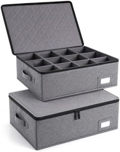 Mug Organizer and Storage Box with Dividers for Coffee Mugs and Tea Cups