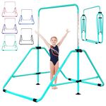 MARFULA Upgrade Foldable Gymnastic Bar with Mat for Kids Ages 3-12, 200 lbs Weight Capacity, Gymnastic Kip Bar Horizontal Bar for Kids, Gymnastic Training Equipment for Home and Gym Center Use
