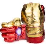 Superhero Gloves Kids Boxing Plush Hands Fists Gloves Toys Christmas for Boys and Girls (Golden)