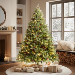 VeryMerry 6FT Pre-Lit Christmas Tree – Artificial Holiday Decor