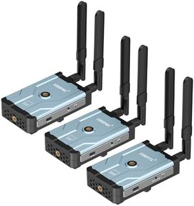 TONGTION Wireless HDMI Transmitter and Receiver, Wireless HDMI Extender with Loop Out, 500m(1640ft) 5.8GHz 1080P for Streaming from DSLR,Laptop,Netflix,YouTube to TV/Projector