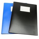 H&S Project Display Book Folders for Organizing Data - Blue & Black Portfolio Folder with Plastic Sheets for Office & School - Plastic Art Portfolio with A4 100 Clear Sleeves for Organizing Files