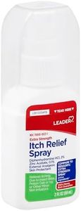 Leader Itch Relief Spray, Fast-Acting Anti-Itch Cooling with Diphenhydramine HCl & Zinc Acetate, Soothes Bug Bites, Poison Ivy, Sunburn, Minor Rashes, Skin Protectant, Topical Analgesic, 2 Fl Oz