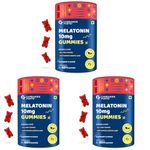 Carbamide Forte Melatonin 10mg sleep Gummies for Men & Women | Sleep Supplements- 60 Veg Gummies (Pack of 3)