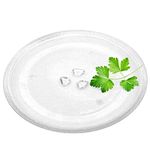 Microwave Plate Replacement 12.5", Microwave Glass Turntable 12-1/2 Inch, 315 mm Microwave Glass Plate with Heat Resistant Glove For Large Microwaves