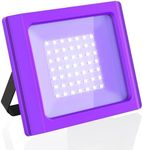 SUNLUMI Rechargeable Black Light, Battery Operated Blacklight, Portable Cordless 395nm UV Flood Lights for Glow Party, Halloween Decorations, Body Painting, Pet Urine Detection, Catfishing, 1 Pack