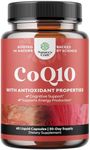 CoQ10 200mg per Serving Liquid Capsules Supplement - High Absorption Coenzyme Q10 200mg per Serving Heart Health and Potent Energy Support - Co Q10 Supplement for Fertility and Immune System Support