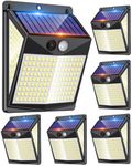 Solar Lights Outdoor Motion Sensor - Solar Motion Detector Lamps for Outside, 238 LED with 300° Angle Illumination and 3 Lighting Modes, IP65 Waterproof Solar-Powered for Garden, Patio, Yard [6 Pack]