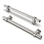 FURNIWARE Pack of 10 Cabinet Handles, Hardware Drawer Pulls Kitchen Cabinet Door Handles Pull for Kitchen Dresser Drawer Bathroom, Brushed Nickel,160mm(6.3 Inch) Hole Center