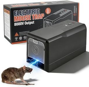 Electronic Rat Traps That Kills Instantly, Electric Mouse Trap Indoor, 8000V High Voltage Rat Killer, Professional Pest Control Trap with Sound & Light Alarm for Kitchen, Garage, Warehouse