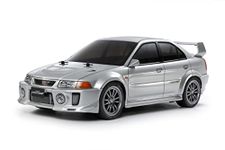 TAMIYA 58713 1:10 RC Mitsubishi Lancer Evo V TT-02 Remote Control Car, RC Vehicle, Model Building, Kit for Assembly, Hobby, Crafts, RC Model, RC Model Kit