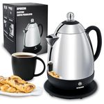 APOXCON Electric Coffee Percolator – 10-Cup Stainless Steel Coffee Maker with Clear Brew Progress Knob, Cordless Serving Design
