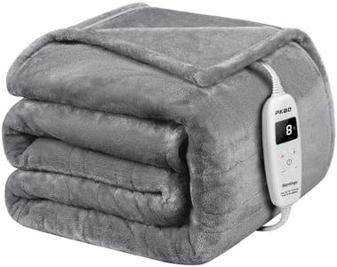 72"×84" Heated Blanket Electric Throw,10 Fast Heating Levels&8h Auto Off&Overheat Protection, Machine Washable ETL Two-Sided Flannel Electric Blanket Throw, Light Grey