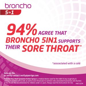 Broncho 5-in-1 Cough Syrup, 200ml – Multi-Symptom Relief