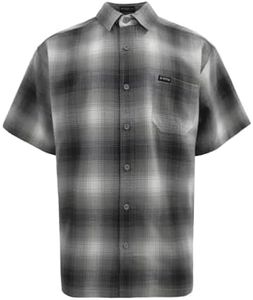 G-Style USA Western Casual Plaid Short Sleeve Button Up Shirt SS30 - Grey - X-Large