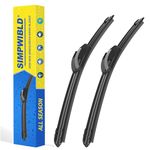 OEM Quality 26 inch + 16 inch SIMPWIBLD Premium All Season Automotive Front Windshield Natural Rubber J-Hook Wiper Blades (2 Pack)