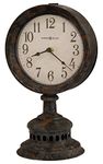 Howard Miller Ardie Mantel Clock 635-199 – Antique Black Finished Metal, Gray & Rusty Undertones, Distressed Dial & Numerals, Shatter-Resistant Crystal, Quartz Movement