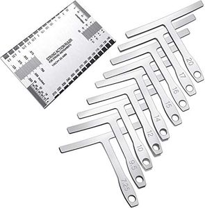 10 Pieces Luthier Tools Include 9 Understring Radius Gauge and 1 String Action Gauge Ruler Measuring Tool for Guitar Bass Setup Repair Tools