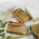 MAI SKNN Basil Herbal Bliss Handmade Artisanal Ayush Soap Bar, 100gm | Kiss of Earthy Bliss | Vegan | Cold Processed | Luxury | All Natural Ingredients for Perfectly Clean Skin (Pack of 1)