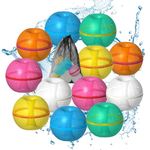 HIMS Reusable Water Balloons Magnetic, Water Bombs Refillable Water Balloons Self Sealing, Swimming Pool Toys Outdoor Garden Water Toys Games for Kids Adults