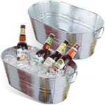 Galvanized Tub Beverage Tubs, 2pcs 