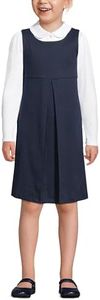 Lands' End Uniform Ponte Pleated Jumper Classic Navy Kids 6