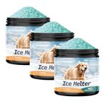 Pet Safe Ice Melt Safe for Concrete, Snow Salt Ice Melt Pet Friendly, Green Salt for Snow and Ice Removal, Snow & Ice Melters, Sidewalk Salt, Driveway Salt, Rock Salt for Snow and Ice (3PCS)