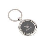 Highlark Leather Stylish Double Ring Keychain | Key Ring Hook | Key Chain For Home, Office, Car & Bike | Heavy Duty Keychain For Men And Women (Black.)