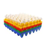 (Pack of 40) Egg Trays Plastic for Storage 30 holes,Comfortable Egg Carry for Refrigerator, Incubator, Poultry Egg Tray (28 x 28 x 5) cms | Colors may vary