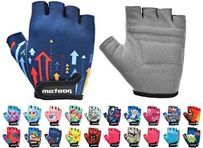 Guantes Bicicleta MTB BMX Ciclismo Montaña Carretera Fitness Gimnasio Bici Escalada Senderismo y Otros Deportes Guantes Deportivos Sin Dedos para Mujer y Hombre (JR XS ~6-6,5cm, Arrows)