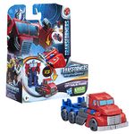 Transformers Toys EarthSpark 1-Step Flip Changer Optimus Prime 10-cm Action Figure, Robot Toys for Ages 6 and Up