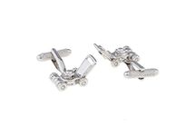 MRCUFF Lawn Mower Lawnmower Pair Cufflinks in a Presentation Gift Box & Polishing Cloth