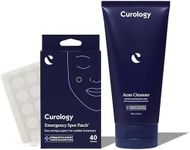 Curology Acne Skin Care Set Duo, 40 ct Emergency Spot Pimple Patches and Acne Cleanser Face Wash with 2.5% Benzoyl Peroxide, Fragrance Free