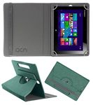 Acm Designer Rotating Leather Flip Case Compatible with Lenovo Ideapad Miix Cover Stand Turquoise