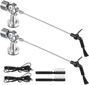 Tellegloww 2 Pcs Vinyl Record Cleaning Arm Anti Static Brush for Vinyl Records Record Cleaner Brush Antistatic LP Cleaning Brush with Carbon Fiber Center Bristles for Turntables LP Record Accessories