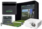 SkyTrak ST MAX Golf Simulator Ultimate Studio Package – Dual Radar & Photometric Launch Monitor with Speed Training, Impact Screen, HD Projector, Hitting Mat & Enclosure for Home or Garage (8')
