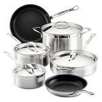 Hestan - ProBond Collection - Professional Clad Stainless Steel TITUM Nonstick Cookware Set, Induction Cooktop Compatible, Made Without PFOAs (10-Piece)